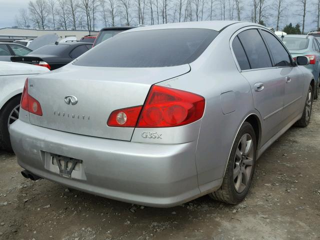 JNKCV51FX6M604721 - 2006 INFINITI G35 SILVER photo 4