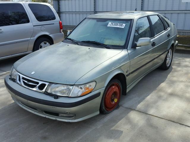 YS3DF58K522030498 - 2002 SAAB 9-3 SE GREEN photo 2