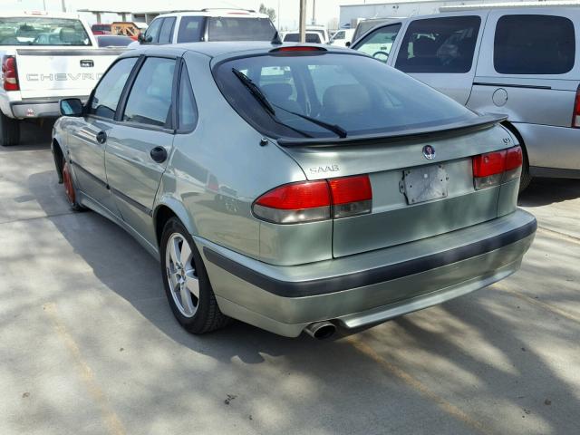 YS3DF58K522030498 - 2002 SAAB 9-3 SE GREEN photo 3