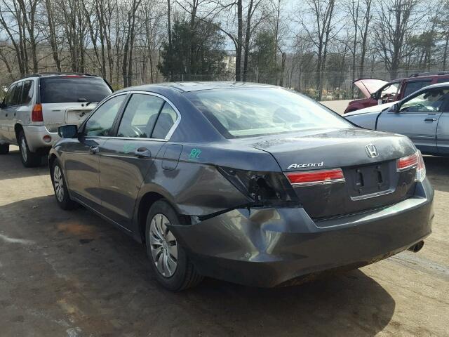 1HGCP2F39CA215981 - 2012 HONDA ACCORD LX GRAY photo 3