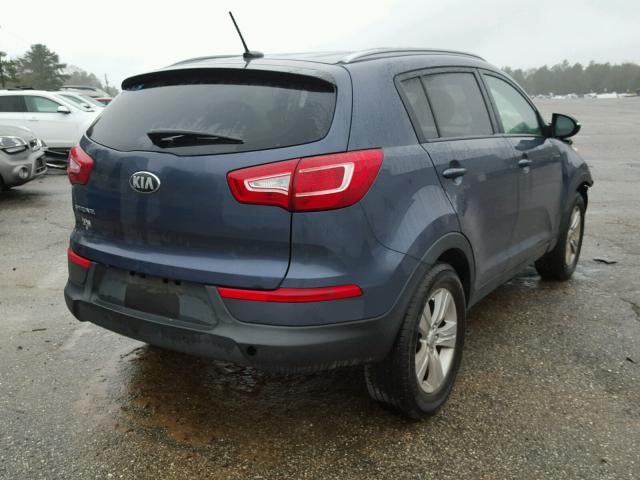 KNDPB3A20D7393909 - 2013 KIA SPORTAGE B BLUE photo 4