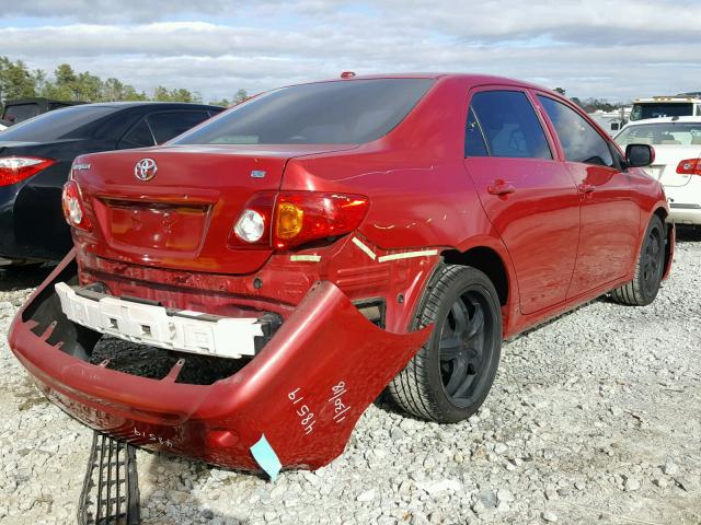 JTDBL40E69J012504 - 2009 TOYOTA COROLLA BA RED photo 4