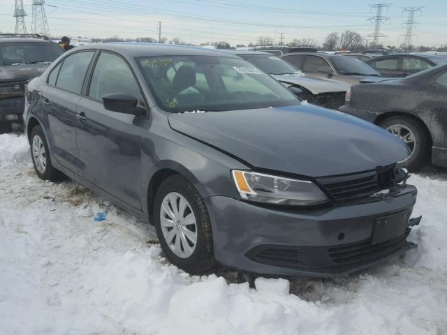 3VW2K7AJ4DM269766 - 2013 VOLKSWAGEN JETTA BASE GRAY photo 1