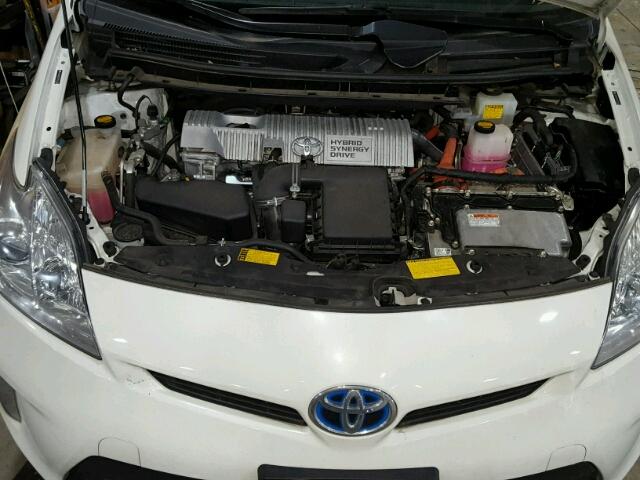 JTDKN3DU3C5521438 - 2012 TOYOTA PRIUS WHITE photo 7