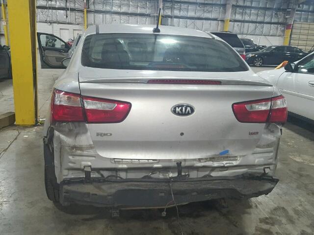 KNADM4A36D6211001 - 2013 KIA RIO LX SILVER photo 9