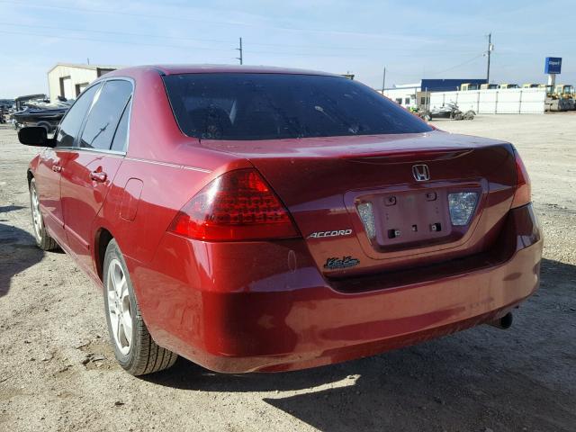 1HGCM56307A037538 - 2007 HONDA ACCORD SE BURGUNDY photo 3