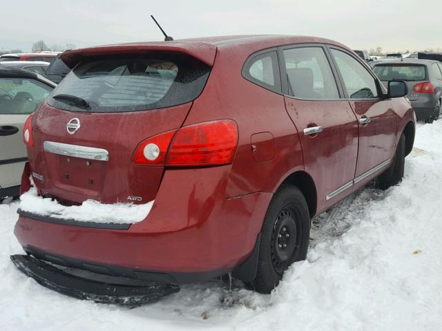 JN8AS5MV8DW137633 - 2013 NISSAN ROGUE S RED photo 4