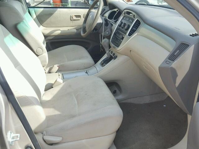 JTEGP21A860111932 - 2006 TOYOTA HIGHLANDER BEIGE photo 5