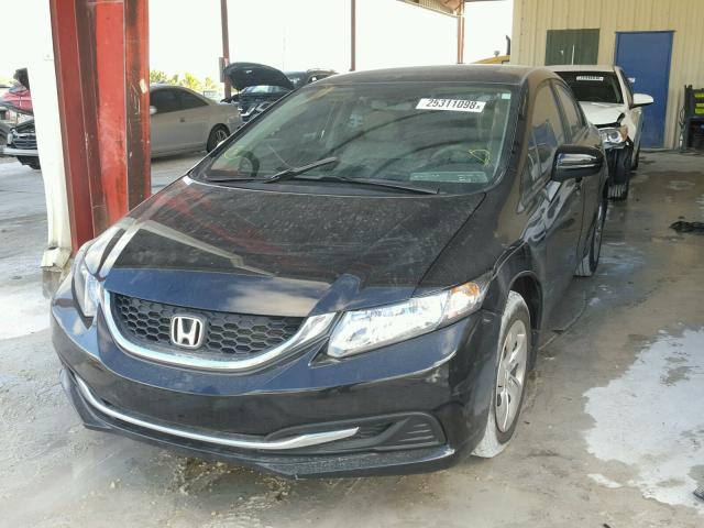 19XFB2F54FE057160 - 2015 HONDA CIVIC LX BLACK photo 2