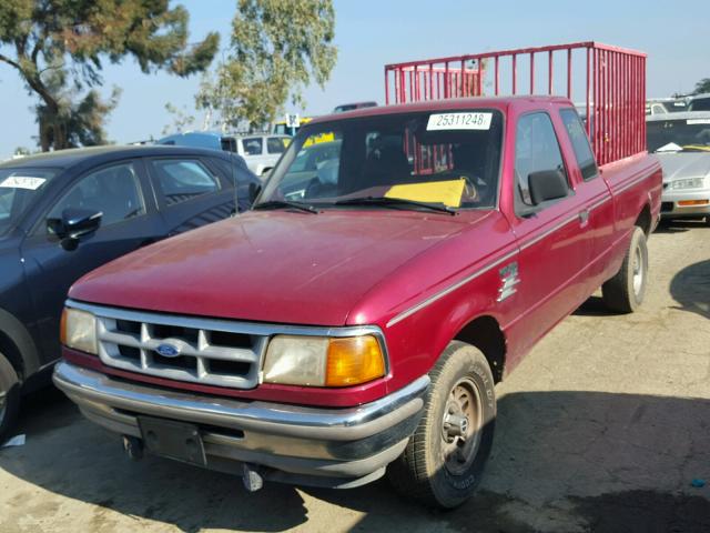 1FTCR14X7PPB27250 - 1993 FORD RANGER SUP RED photo 2