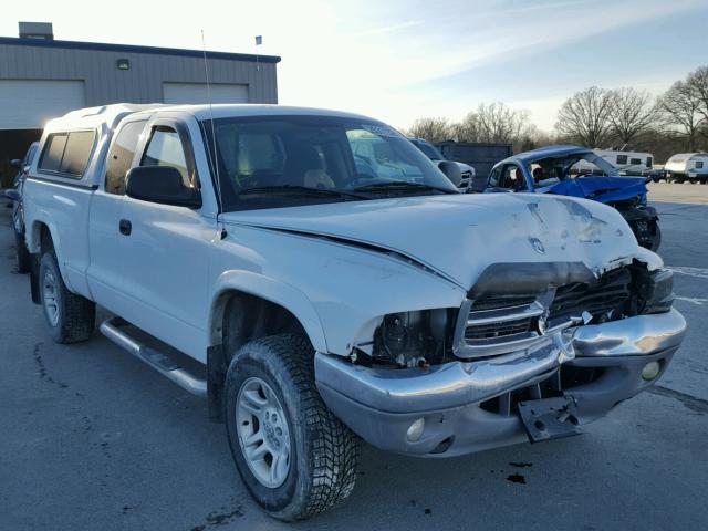 1D7HG42N64S643032 - 2004 DODGE DAKOTA SLT WHITE photo 1