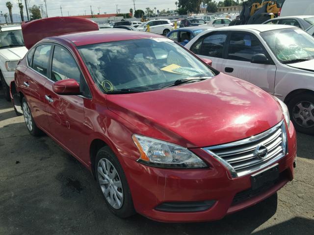 3N1AB7AP6DL742546 - 2013 NISSAN SENTRA S RED photo 1