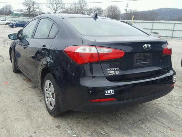 KNAFK4A69E5184876 - 2014 KIA FORTE LX BLACK photo 3