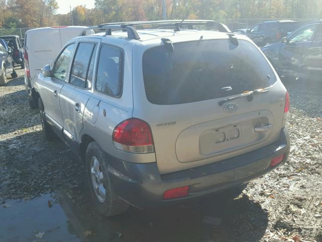 KM8SC13D35U947114 - 2005 HYUNDAI SANTA FE G SILVER photo 3