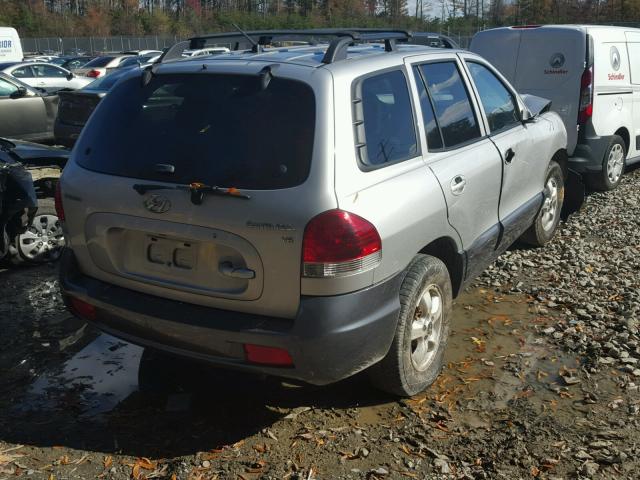 KM8SC13D35U947114 - 2005 HYUNDAI SANTA FE G SILVER photo 4