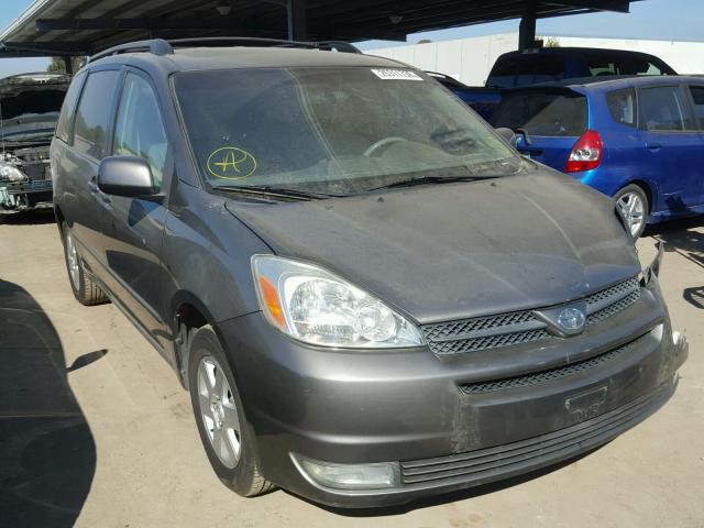 5TDZA22CX4S067151 - 2004 TOYOTA SIENNA XLE GRAY photo 1