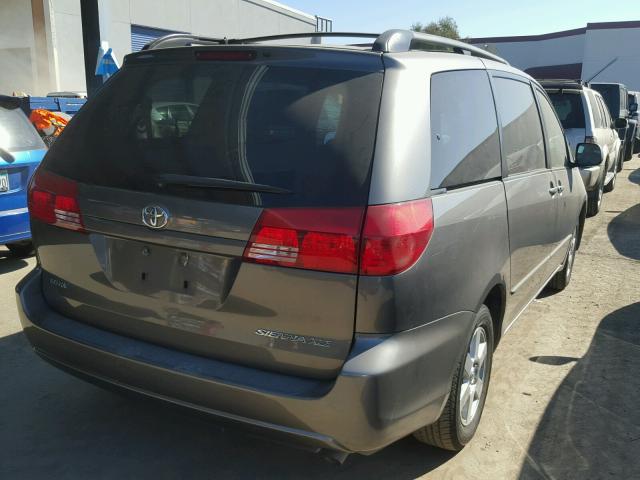 5TDZA22CX4S067151 - 2004 TOYOTA SIENNA XLE GRAY photo 4