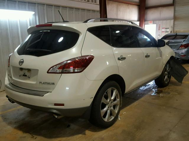 JN8AZ1MU5CW118340 - 2012 NISSAN MURANO S WHITE photo 4