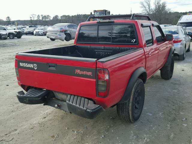 1N6ED27T8YC405598 - 2000 NISSAN FRONTIER C RED photo 4