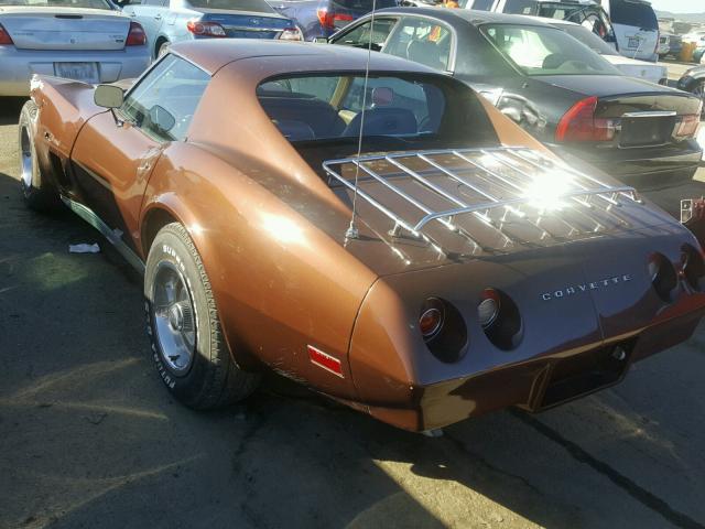 1Z37J4S434895 - 1974 CHEVROLET CORVETTE BROWN photo 3