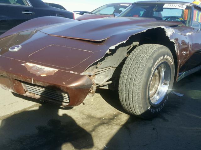 1Z37J4S434895 - 1974 CHEVROLET CORVETTE BROWN photo 9