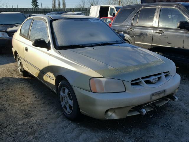 KMHCF35G11U150918 - 2001 HYUNDAI ACCENT L BEIGE photo 1