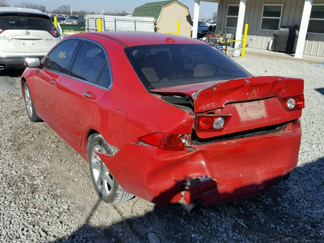 JH4CL96805C016130 - 2005 ACURA TSX RED photo 3