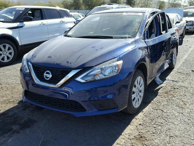 3N1AB7AP2HY210428 - 2017 NISSAN SENTRA S BLUE photo 2