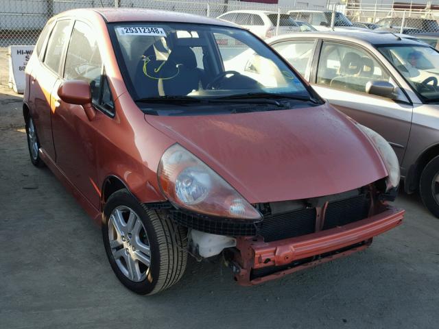 JHMGD38617S007162 - 2007 HONDA FIT S ORANGE photo 1