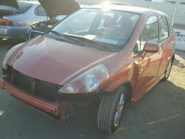 JHMGD38617S007162 - 2007 HONDA FIT S ORANGE photo 2