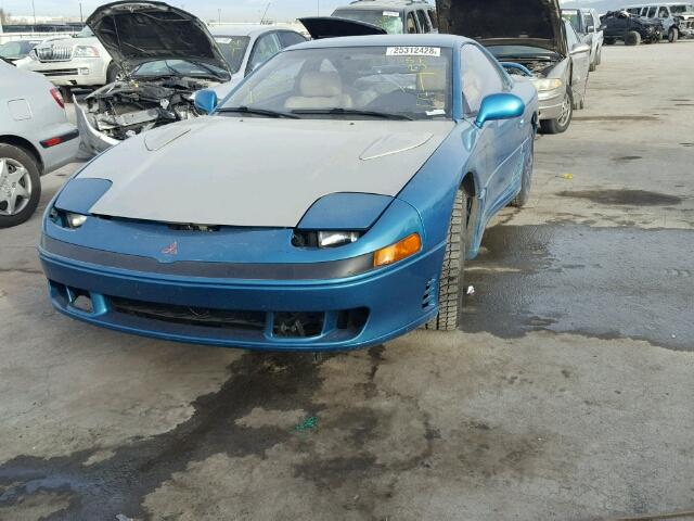 JA3XE74C9MY015535 - 1991 MITSUBISHI 3000 GT VR BLUE photo 2