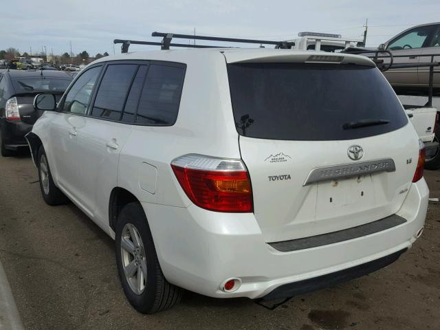 JTEES41A082059186 - 2008 TOYOTA HIGHLANDER WHITE photo 3