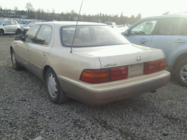 JT8UF11E9R0203979 - 1994 LEXUS LS 400 BEIGE photo 3