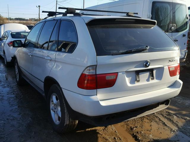 5UXFB33513LH41131 - 2003 BMW X5 4.4I WHITE photo 3