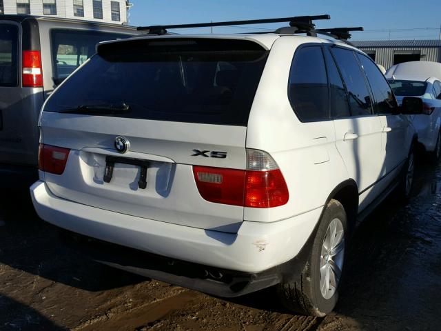 5UXFB33513LH41131 - 2003 BMW X5 4.4I WHITE photo 4