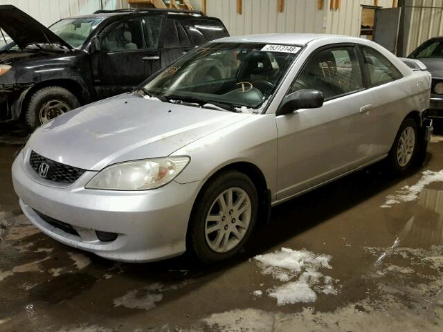 1HGEM22594L801028 - 2004 HONDA CIVIC LX GRAY photo 2