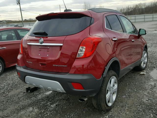 KL4CJASB4GB516272 - 2016 BUICK ENCORE RED photo 4