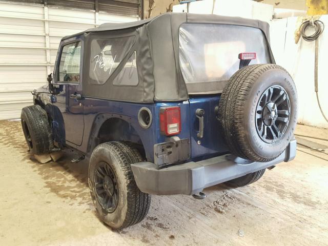 1J4AA2D14AL173577 - 2010 JEEP WRANGLER S BLUE photo 3