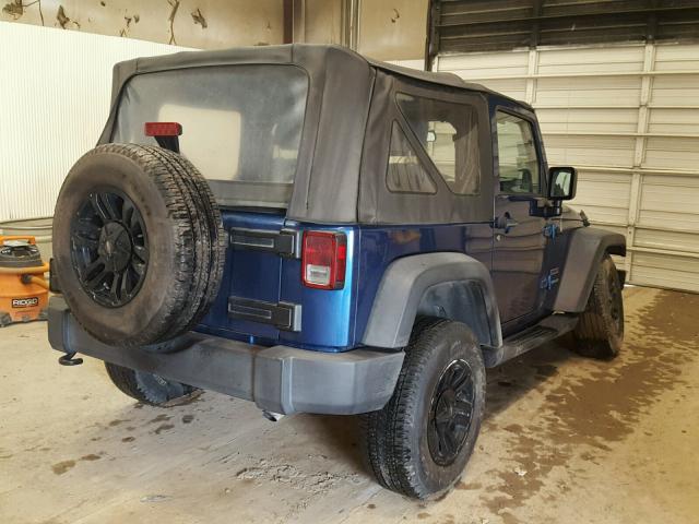 1J4AA2D14AL173577 - 2010 JEEP WRANGLER S BLUE photo 4