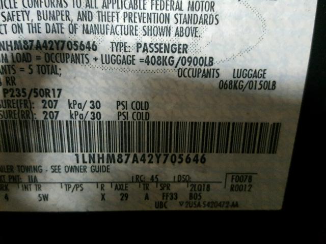 1LNHM87A42Y705646 - 2002 LINCOLN LS 黑色 照片 10