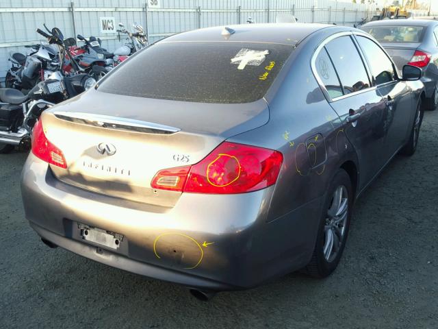 JN1DV6AP8CM812003 - 2012 INFINITI G25 BASE GRAY photo 4