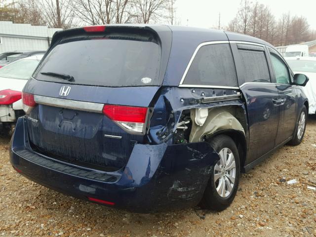 5FNRL5H3XGB127568 - 2016 HONDA ODYSSEY SE BLUE photo 4