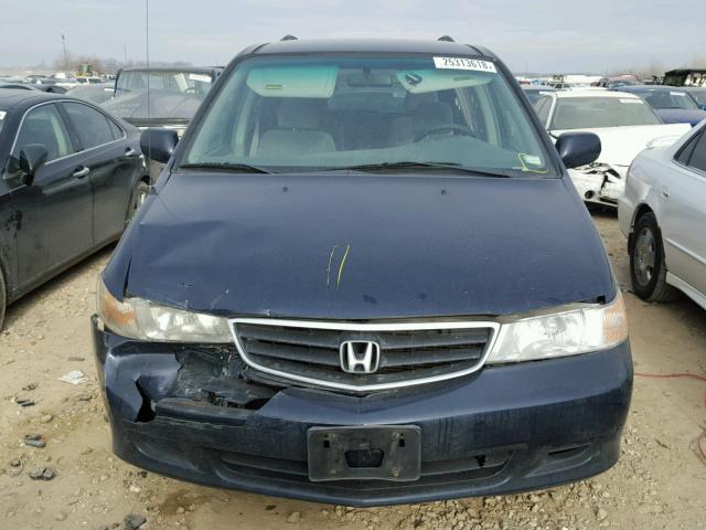 5FNRL18874B150581 - 2004 HONDA ODYSSEY EX BLUE photo 7