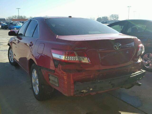 4T4BF3EK5BR162884 - 2011 TOYOTA CAMRY BASE RED photo 3