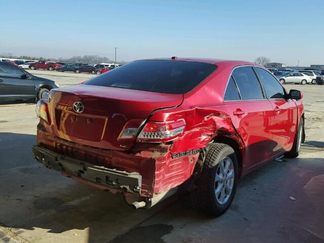 4T4BF3EK5BR162884 - 2011 TOYOTA CAMRY BASE RED photo 4
