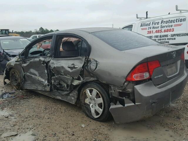 1HGFA16537L018227 - 2007 HONDA CIVIC LX GRAY photo 3