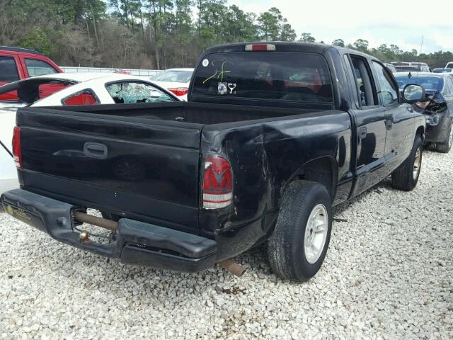 1B7GL2AN4YS645228 - 2000 DODGE DAKOTA QUA BLACK photo 4