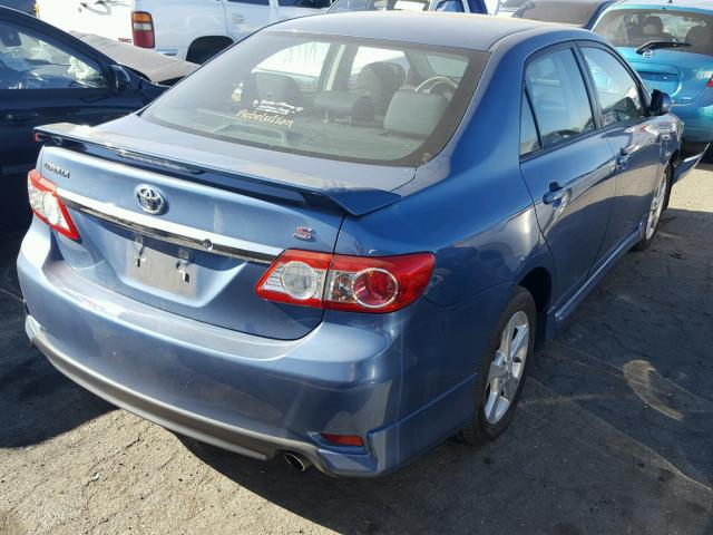 5YFBU4EE6DP199009 - 2013 TOYOTA COROLLA BA BLUE photo 4