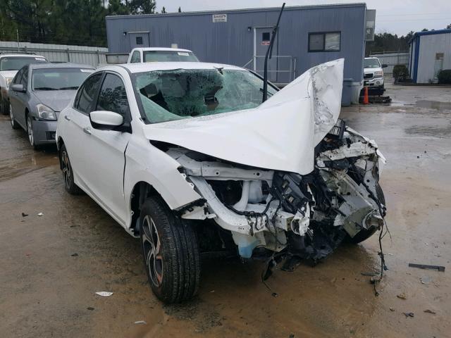 1HGCR2F3XGA226424 - 2016 HONDA ACCORD LX WHITE photo 1