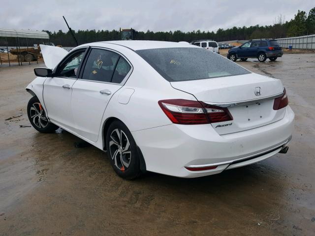 1HGCR2F3XGA226424 - 2016 HONDA ACCORD LX WHITE photo 3